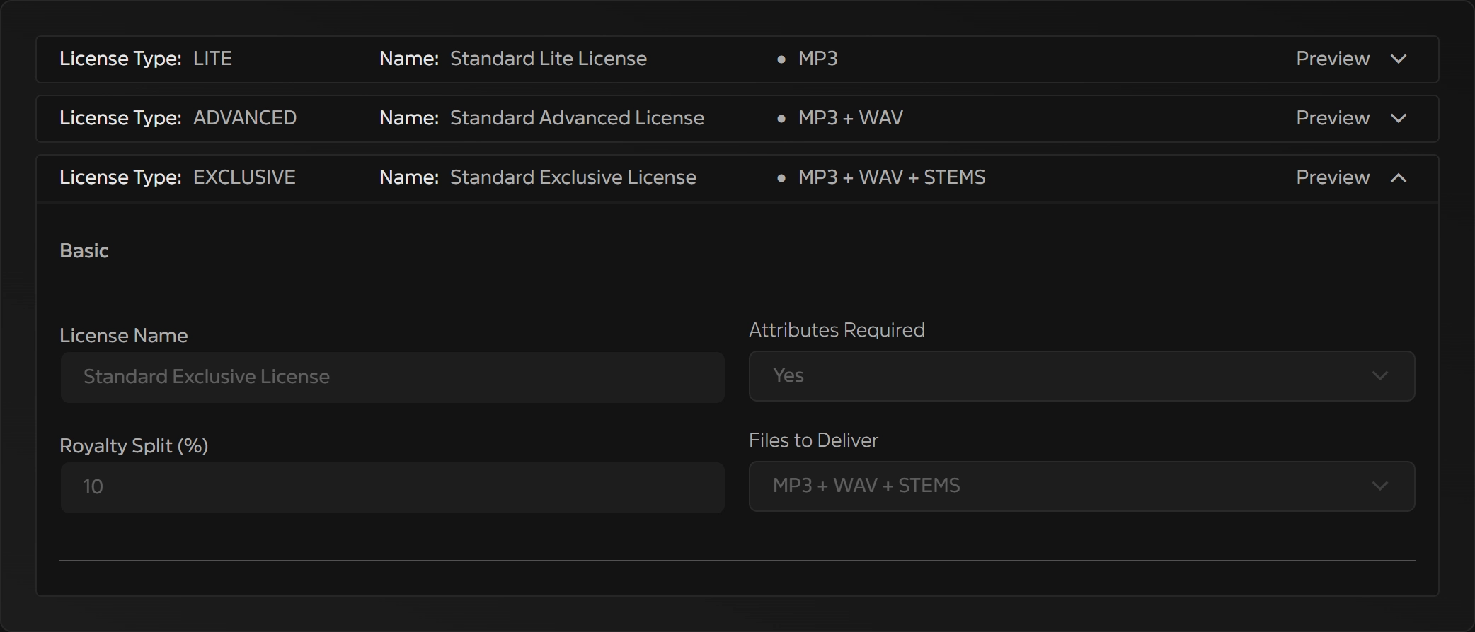 License Dashboard
